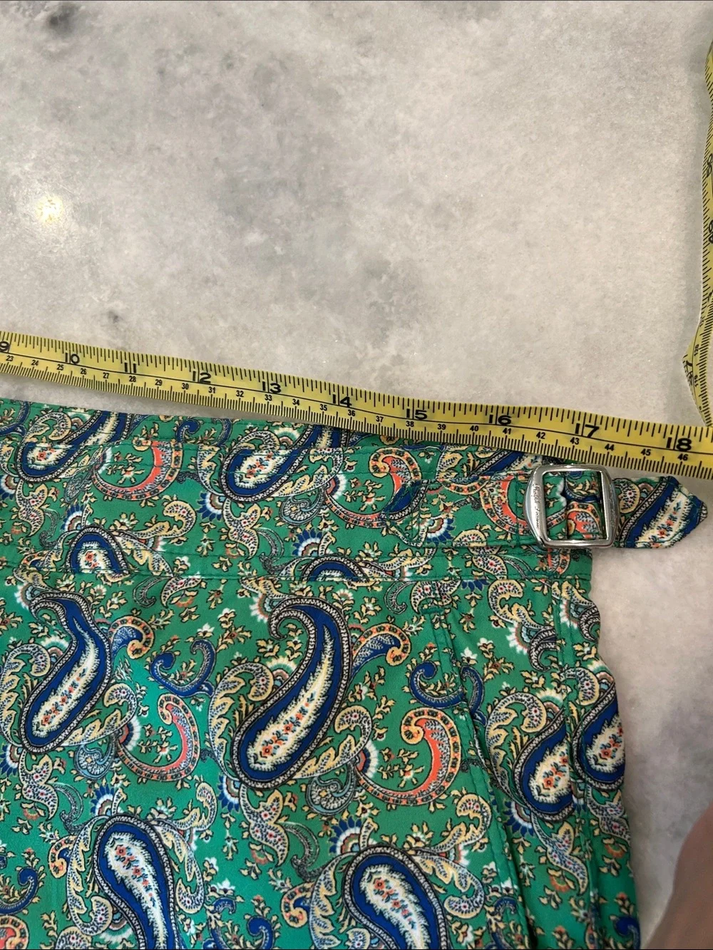 Ralph Lauren Purple Label Green Paisley swimsuit